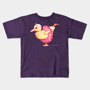 Ballerina Tutu Duckling Kids T-Shirt